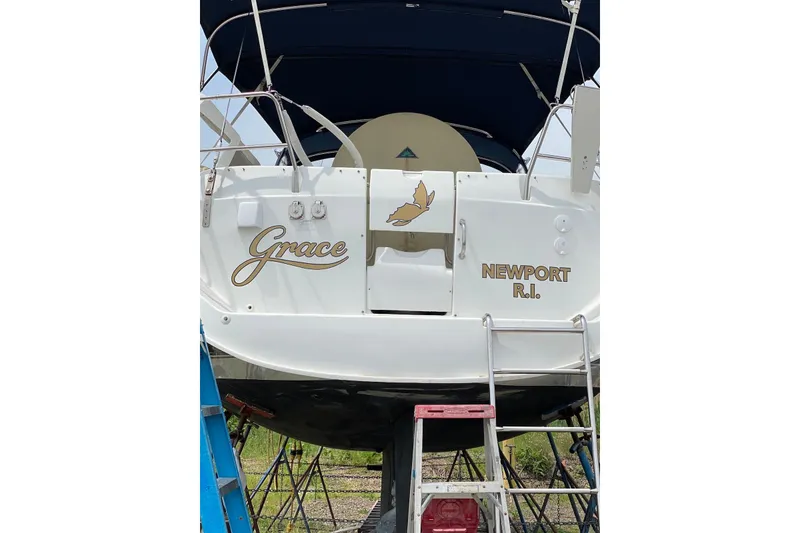 Slide: The Image of Beneteau Oceanis Clipper 411 sailboat, 2002 model, named "Grace" in Newport, R.I. - 2