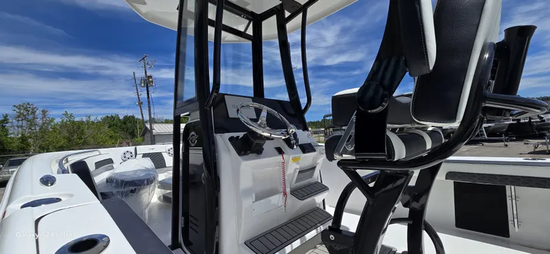 Slide: The Image of Interior view of 2026 Tidewater 220 LXF boat with modern features. - 5
