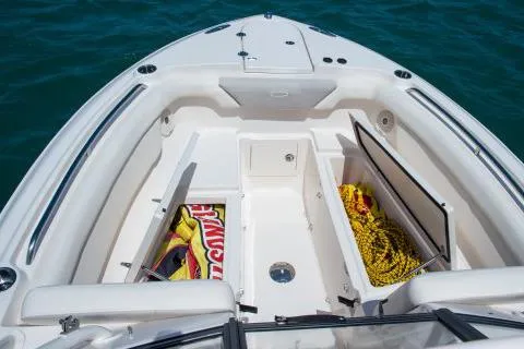 Slide: The Image of Manufacturer Provided Image: 2017 Grady-White Freedom 275 boat with open storage compartments on deck. - 20