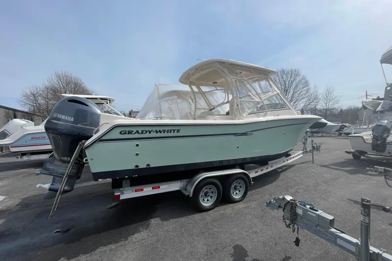 Slide: The Image of 2017 Grady-White Freedom 275 boat on trailer with Yamaha engine. - 3