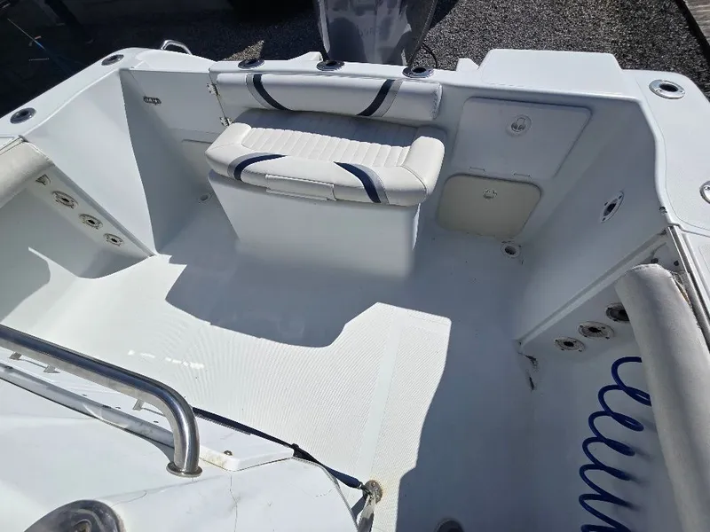 Slide: The Image of Interior view of a 2004 Polar 2100 CC Center Console boat. - 14
