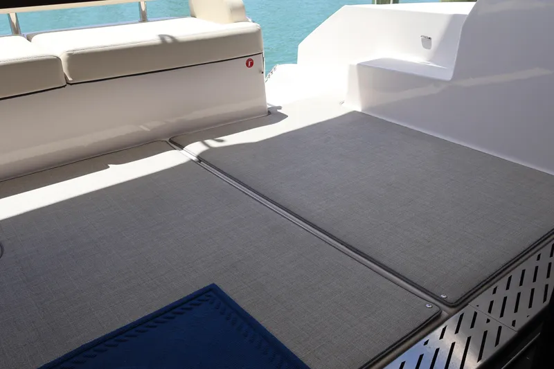 Slide: The Image of Modern kitchen sink on Regal 42 XO yacht, 2021 model, with sleek faucet design. - 35