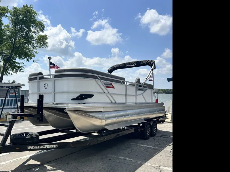 Slide: The Image of Armada Drakkar 248 Tritoon w/200HP Suzuki & Tandem axle trailer 2025 - 16