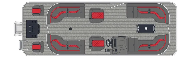 Slide: The Image of Armada Drakkar Fish 228 23' Full Tritoon w/150 HP Suzuki & Tandem Axle Trailer 2025 - 9