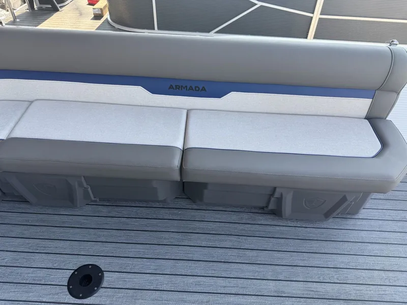 Slide: The Image of Armada Saphir 23CR 23' Sports Configured Tritoon w/140HP Suzuki & Tandem Axle Trailer 2025 - 10