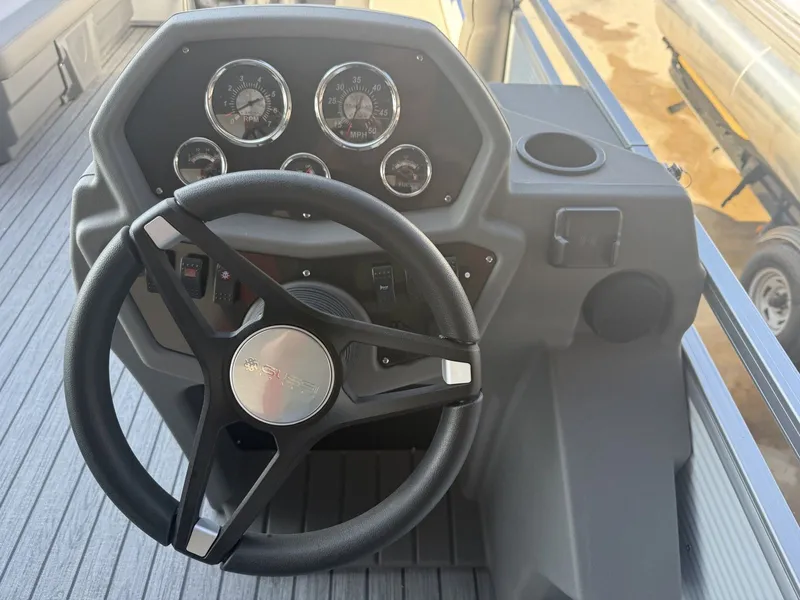 Slide: The Image of Armada Saphir 23CR 23' Sports Configured Tritoon w/140HP Suzuki & Tandem Axle Trailer 2025 - 5