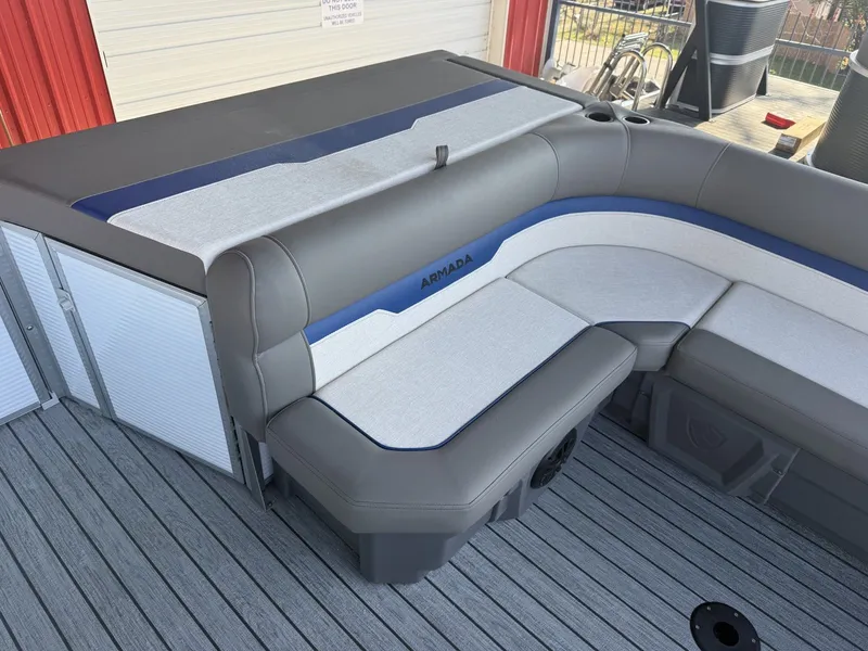 Slide: The Image of Armada Saphir 23CR 23' Sports Configured Tritoon w/140HP Suzuki & Tandem Axle Trailer 2025 - 7
