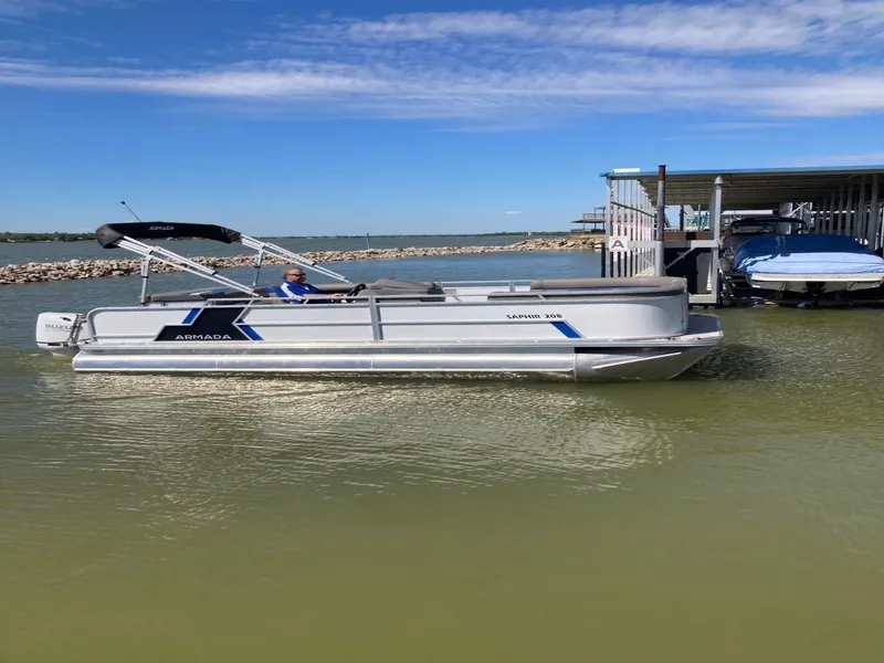 Slide: The Image of Armada Saphir CR208 Tritoon w/140HP Suzuki & Single Axle Trailer 2025 - 11