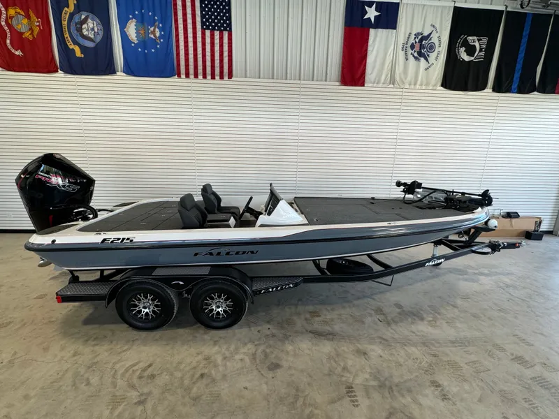 The Image of Falcon Boats F215 with 250HP Mercury ProXS and custom tandem axle trailer 2025 - 1