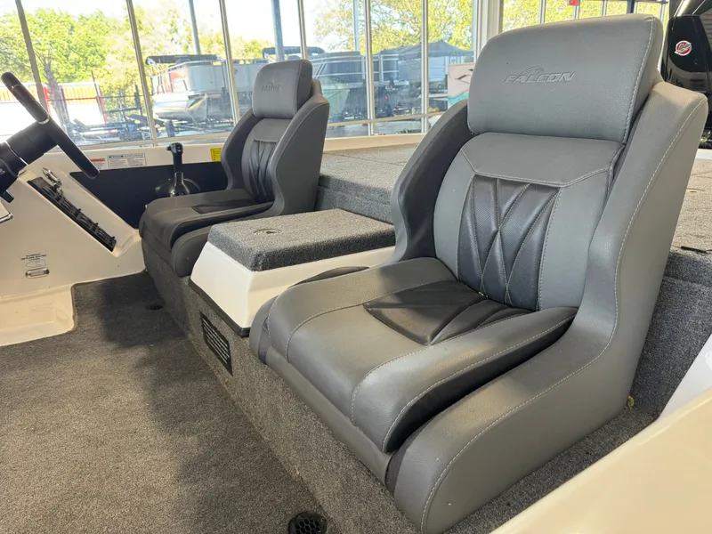 Slide: The Image of Falcon Boats F215 with 250HP Mercury ProXS and custom tandem axle trailer 2025 - 7