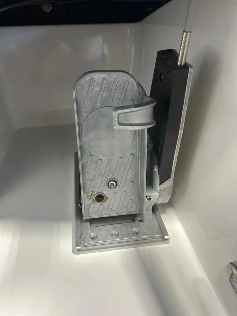 Slide: The Image of Falcon F215 boat pedal, 2025 model, close-up view. - 9