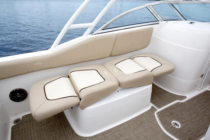 Slide: The Image of Manufacturer Provided Image: 2019 Sea Fox 226 Traveler boat interior with beige and white seating. - 51