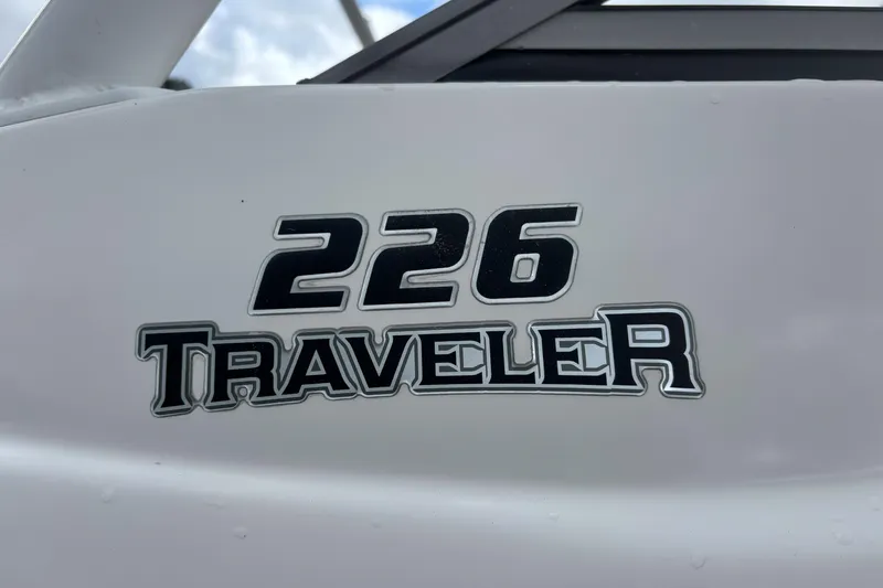 Slide: The Image of Close-up of 2019 Sea Fox 226 Traveler boat model emblem. - 52