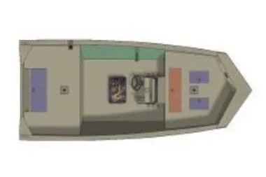 Slide: The Image of Manufacturer Provided Image: Top view of 2026 Crestliner 1760 Retriever FCC boat layout. - 10