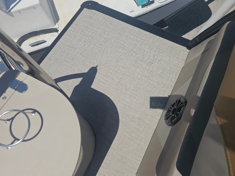 Slide: The Image of 2026 Avalon LSZ 2385 Pontoon with gray flooring and speaker. - 20