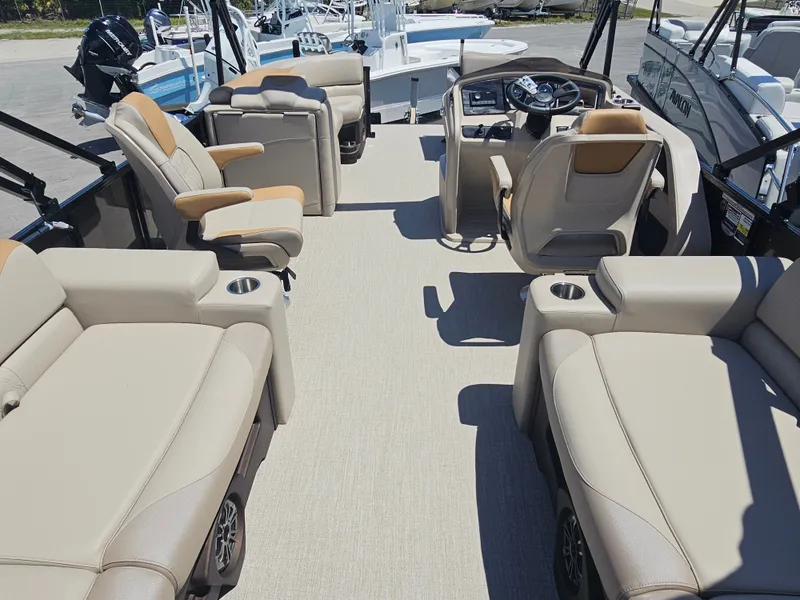 Slide: The Image of Luxurious interior of Avalon LSZ 2385 Quad Lounger Tritoon 2026. - 4