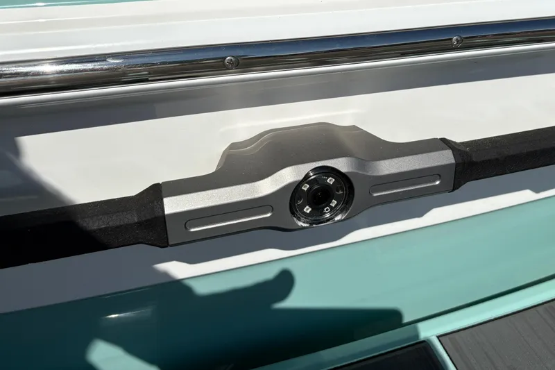Slide: The Image of 2026 Supra SA 550 boat detail with sleek camera and chrome accents. - 11
