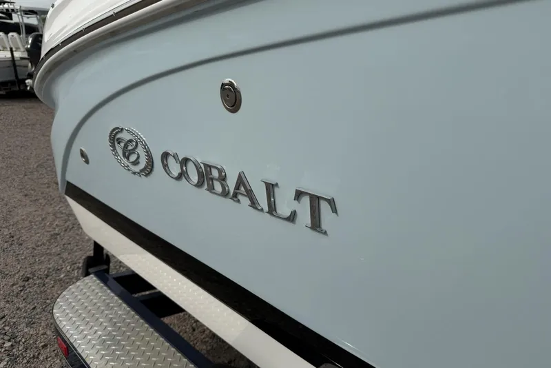 Slide: The Image of 2016 Cobalt 220 boat side view with logo and emblem. - 11