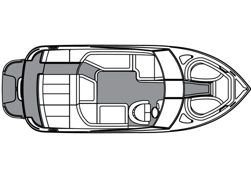 Slide: The Image of Manufacturer Provided Image: Top view layout of a 2016 Cobalt 220 boat. - 33
