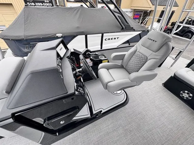 Slide: The Image of Crest Caribbean 250 Double-Decker Tri-Toon w/250hp, Trai 2026 - 9