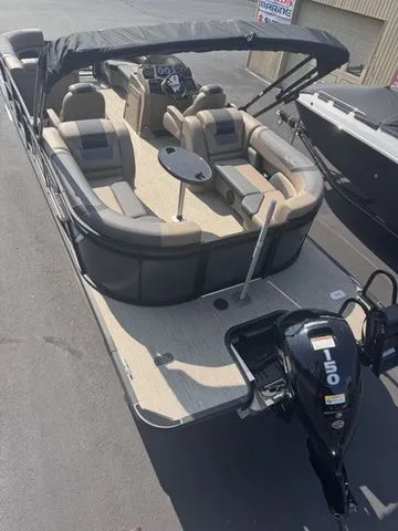 Slide: The Image of SunChaser Geneva Sport 23 LR DH Tri-Toon w/150 and Trailer 2026 - 4
