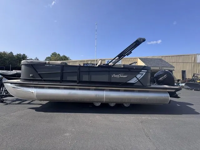 Slide: The Image of SunChaser Geneva Sport 23 LR DH Tri-Toon w/150 and Trailer 2026 - 9