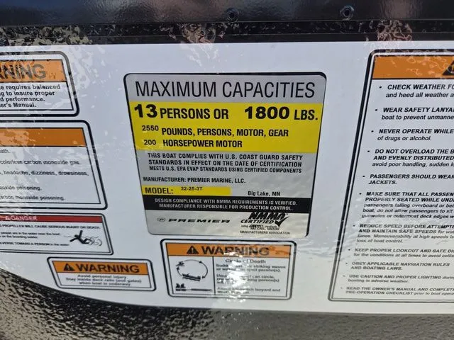 Slide: The Image of Premier 220 Sunscape RL-CL PTX Tri-Toon 150hp w/Trailer 2026 - 32