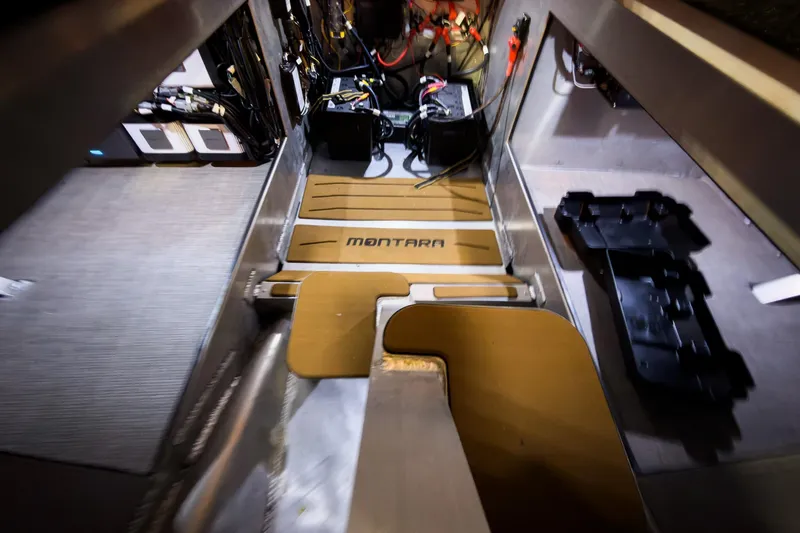 Slide: The Image of Interior of 2026 Montara Surf Boss EVO with electronics and wiring. - 24