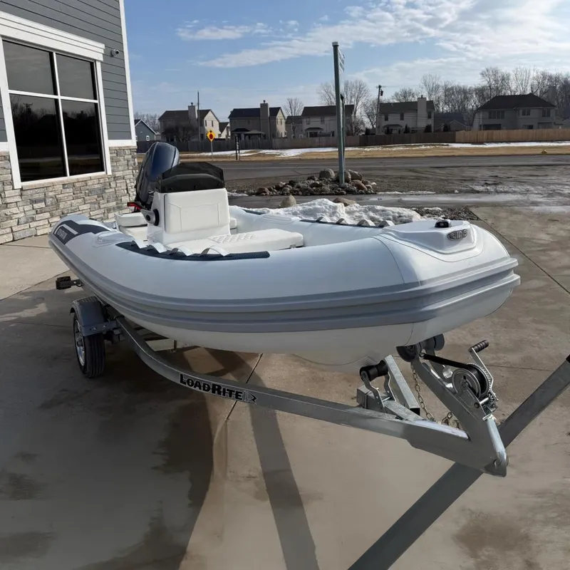 The Image of Novurania DL 360 boat 2026 on trailer outdoors. - 0