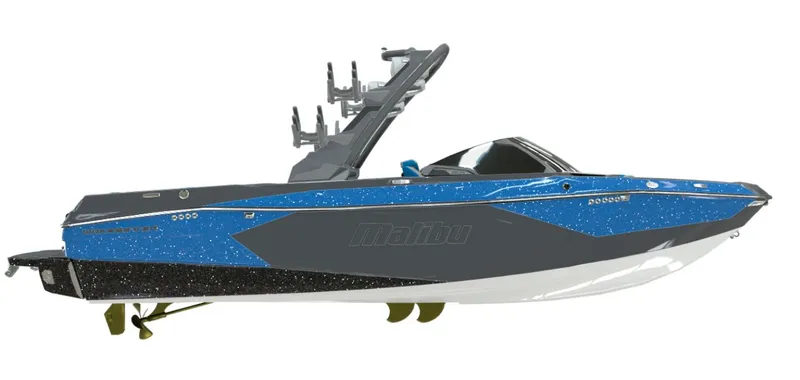 The Image of 2024 Malibu Wakesetter 23 LSV boat in blue and gray. - 1