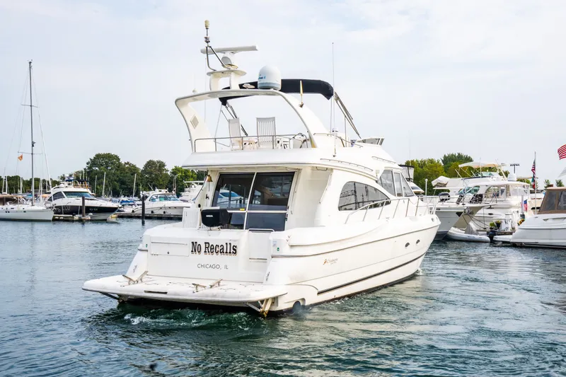 Slide: The Image of 2001 Cruisers Yachts 5000 Sedan Sport in Chicago harbor. - 2