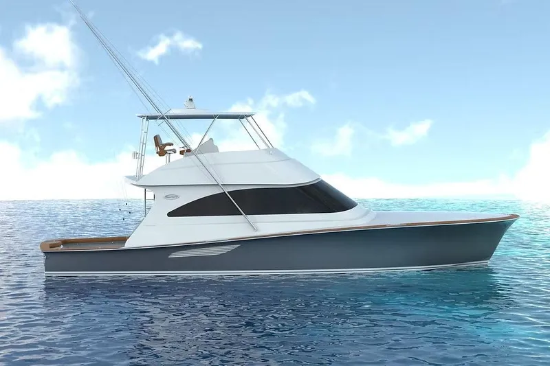 The Image of Manufacturer Provided Image: 2026 Ocean Yachts 54 Super Sport cruising on open water under clear skies. - 0