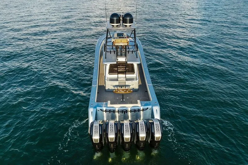 Slide: The Image of Manufacturer Provided Image: 2026 Ocean Yachts 52 CC with five powerful engines cruising on open water. - 5