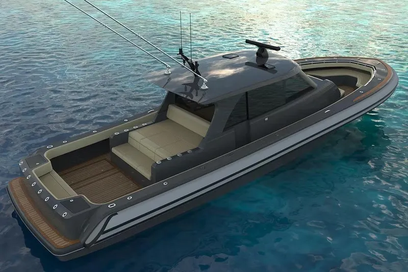 Slide: The Image of Manufacturer Provided Image: Luxurious 2026 Ocean Yachts 48 CC cruising on clear blue waters. - 2