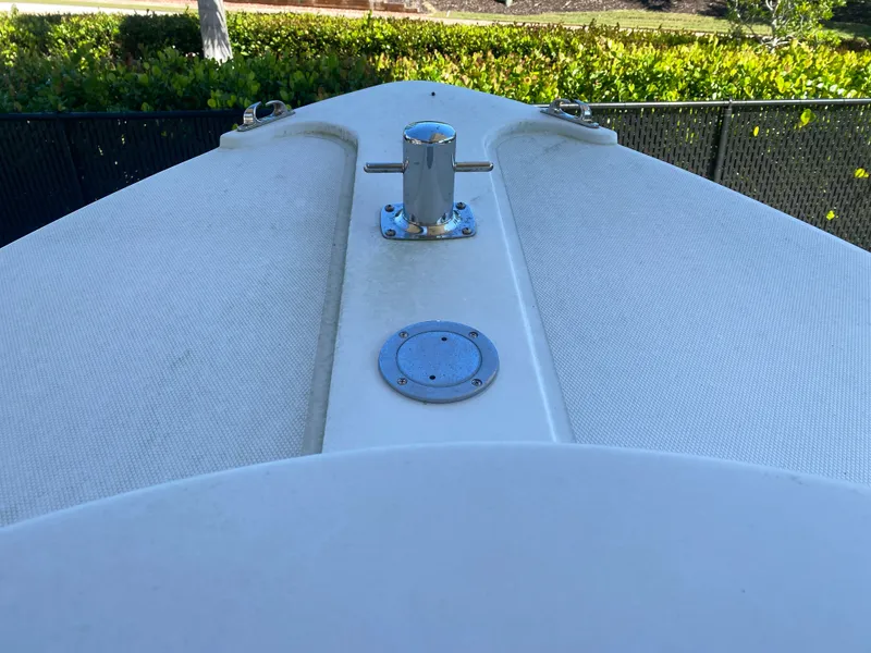 Slide: The Image of Bow of a 2017 Duffy 22 boat, close-up view. - 7