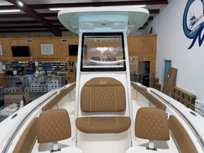 Slide: The Image of Interior view of Key West 219FSR boat, model year 2026. - 21