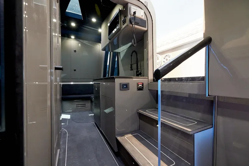 Slide: The Image of Interior of Midnight Express 52 Vitesse boat, featuring sleek design and modern amenities. - 24