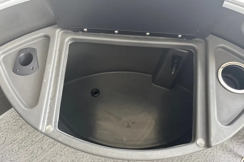Slide: The Image of Livewell compartment on 2026 Sun Tracker Fishin' Barge 22 DLX pontoon boat. - 27