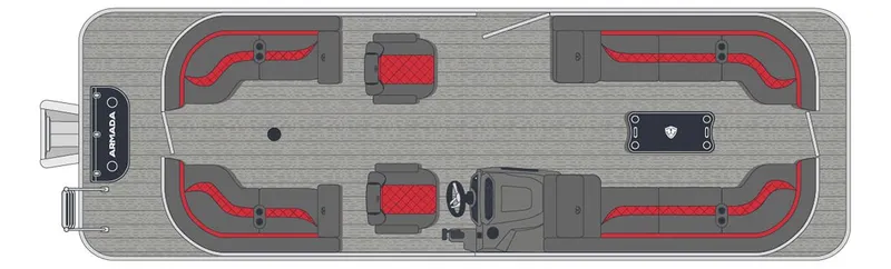 Slide: The Image of Armada Drakkar K248 Tritoon w/250HP Mercury & tandem axle trailer 2025 - 3