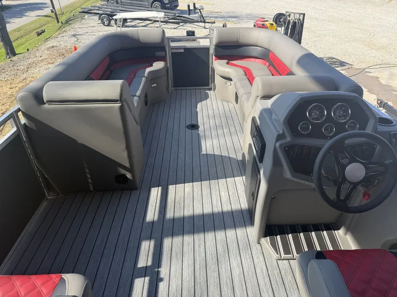 Slide: The Image of Armada Drakkar K248 Tritoon w/250HP Mercury & tandem axle trailer 2025 - 6