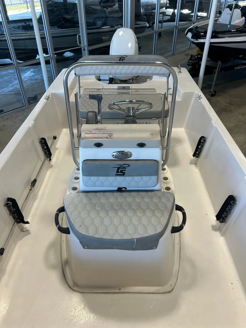 Slide: The Image of 2025 Carolina Skiff 178 JLS CC with 90HP Suzuki and aluminum trailer. - 8