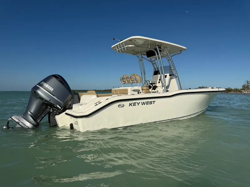 Slide: The Image of 2018 Key West 239 FS boat on calm water. - 4