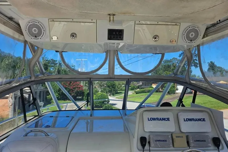 Slide: The Image of Interior view of a 2007 Sailfish 30-06 Express boat with navigation equipment. - 9