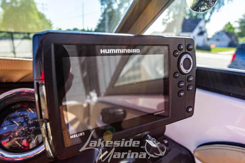 Slide: The Image of Humminbird Helix 5 sonar GPS on 2016 Sea Ray SPX 190 boat dashboard. - 18
