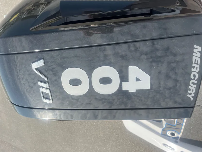 Slide: The Image of Mercury V10 engine on Caymas DV 22 boat, year 2024. - 8