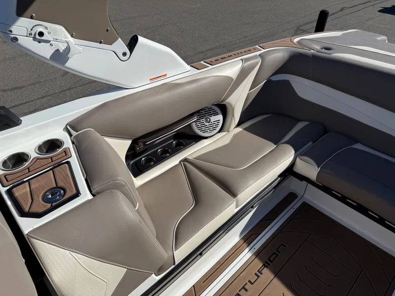 Slide: The Image of Interior of a 2020 Centurion Ri237 boat with luxurious seating. - 13