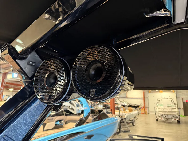 Slide: The Image of Speakers on a 2026 Centurion Fe23 boat. - 9