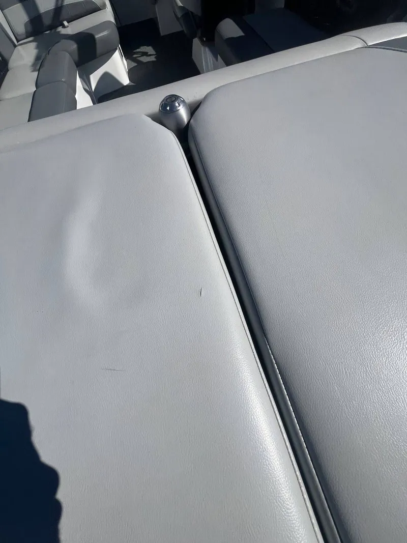 Slide: The Image of Interior of 2022 Malibu Wakesetter 22 LSV with gray upholstery. - 13