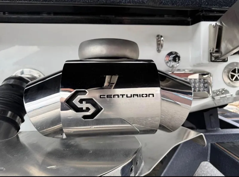 Slide: The Image of 2026 Centurion Ri 265 boat engine with shiny metal casing. - 9