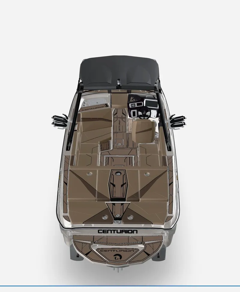 Slide: The Image of 2026 Centurion Nv233 boat, top view, modern design. - 3